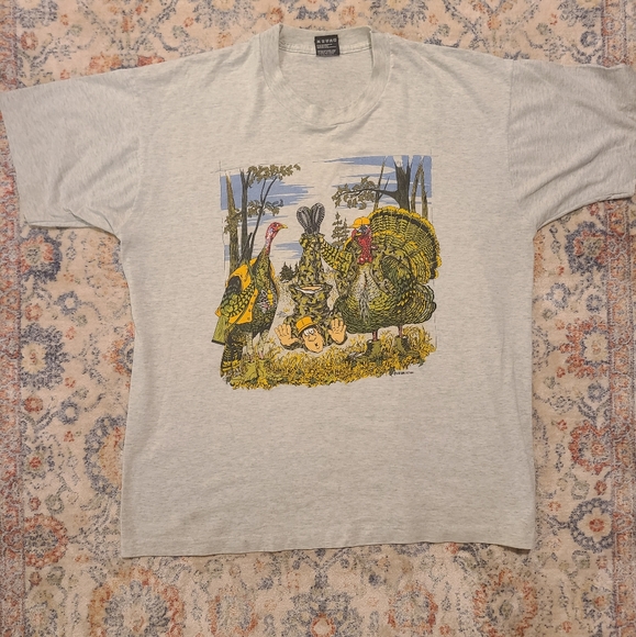 Vintage 1994 Artware N.Evans Turkey Hunt Tee Size:XL - Picture 1 of 4